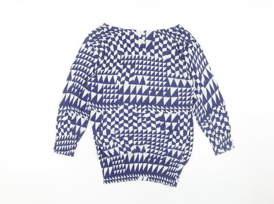 Next Women's Blue Pullover Jumper, Size 12, Boat Neck