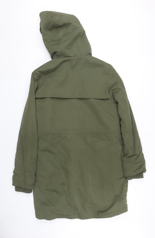 John Lewis Women's Green Parka Long Coat