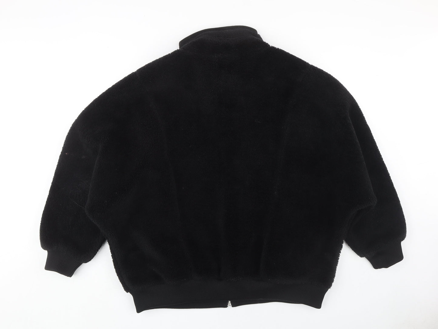 Zara Men's Black Polyester Lined Zip Jacket