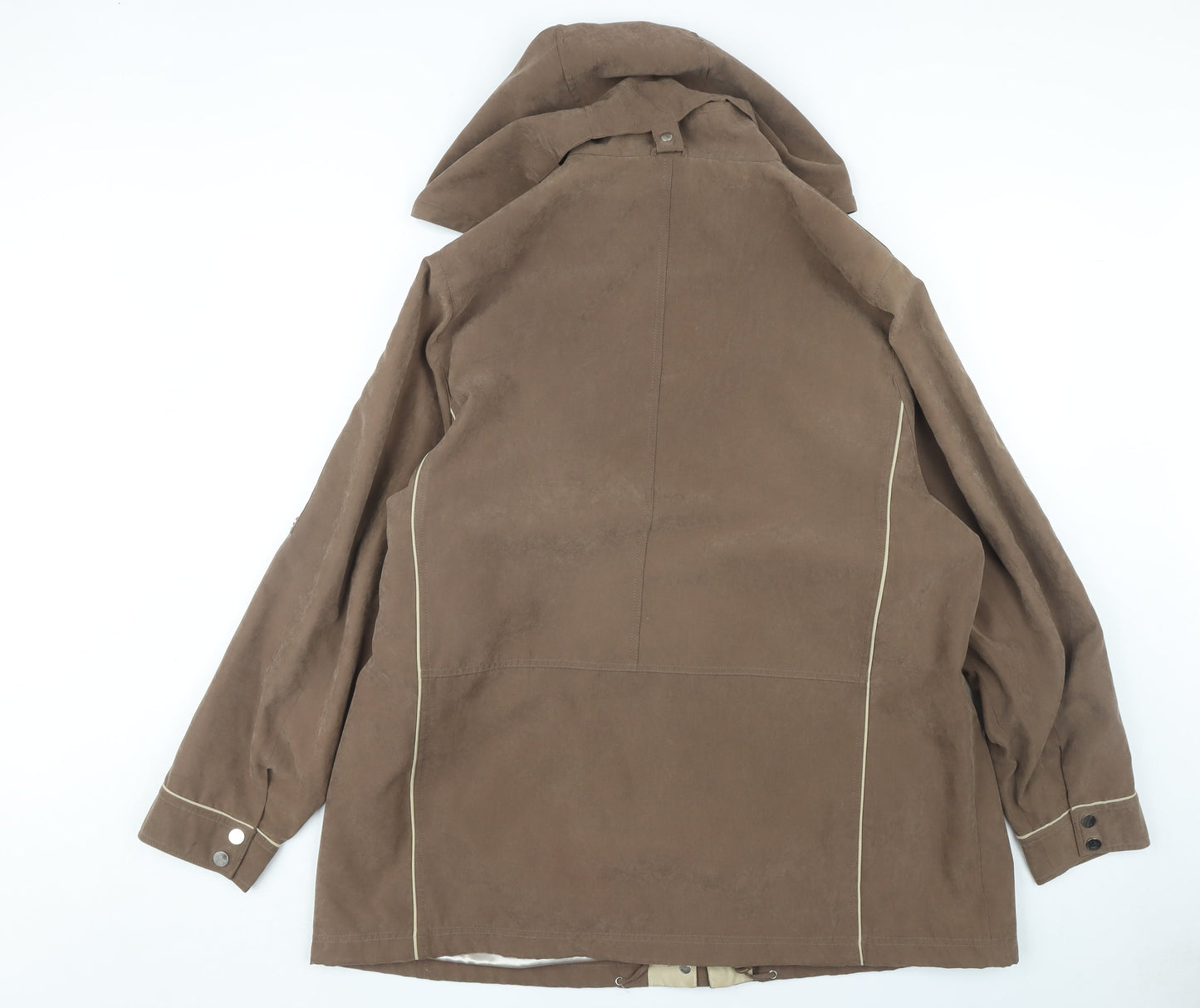 Balmoral Collection Women's Brown Hooded Mid-Length Jacket