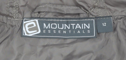 Womens UK Size 12 Mountain Essentials Brown Anorak Coat