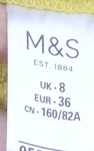 Womens UK Size 8 Marks and Spencer Yellow Basic Jacket