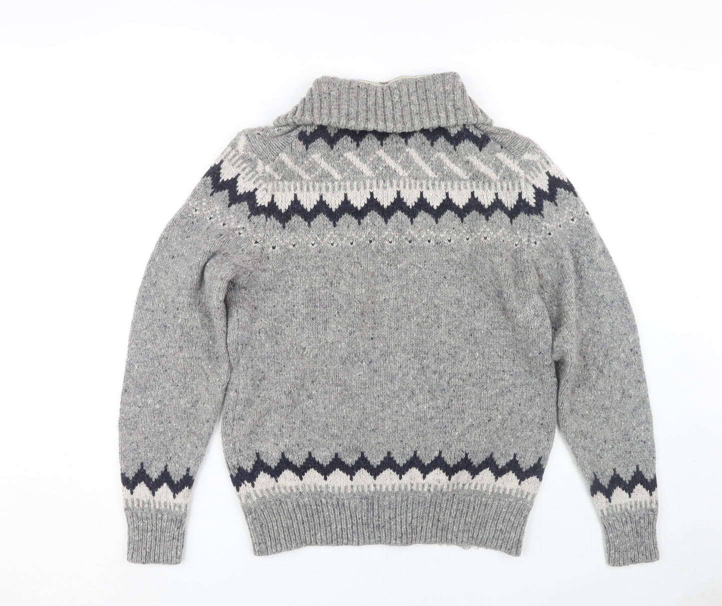 Marks and Spencer Men's Medium Grey Henley Jumper