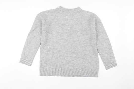 Womens UK Size 8 Lipsy Grey Pullover Jumper