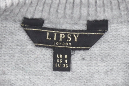 Womens UK Size 8 Lipsy Grey Pullover Jumper