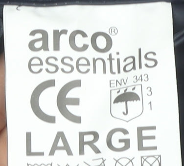 Arco Essentials Men's Black Rain Coat Jacket L