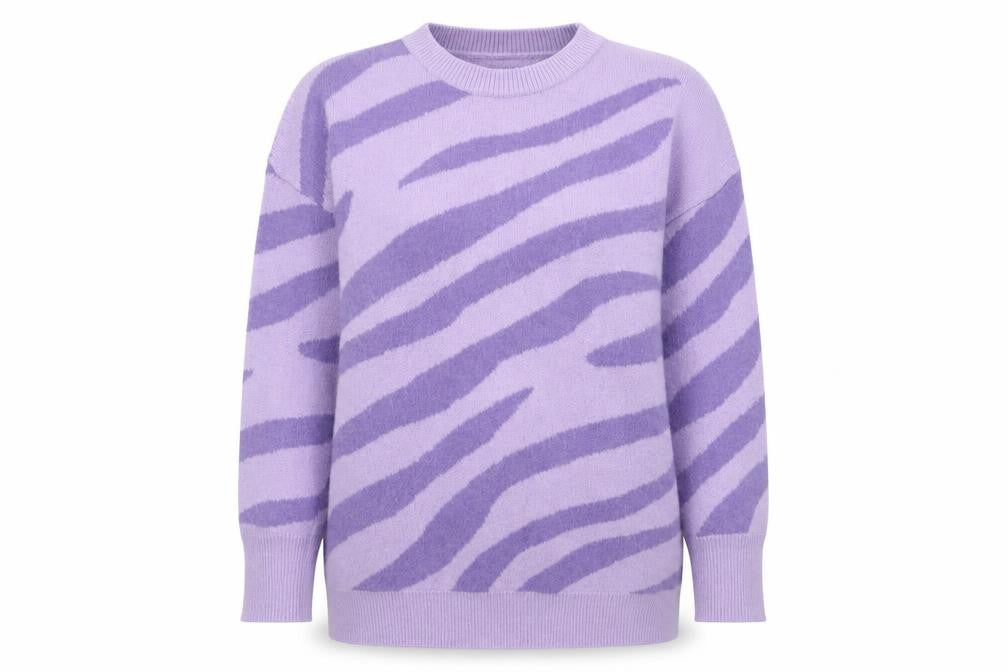 Womens UK Size M Quiz Purple Pullover Jumper