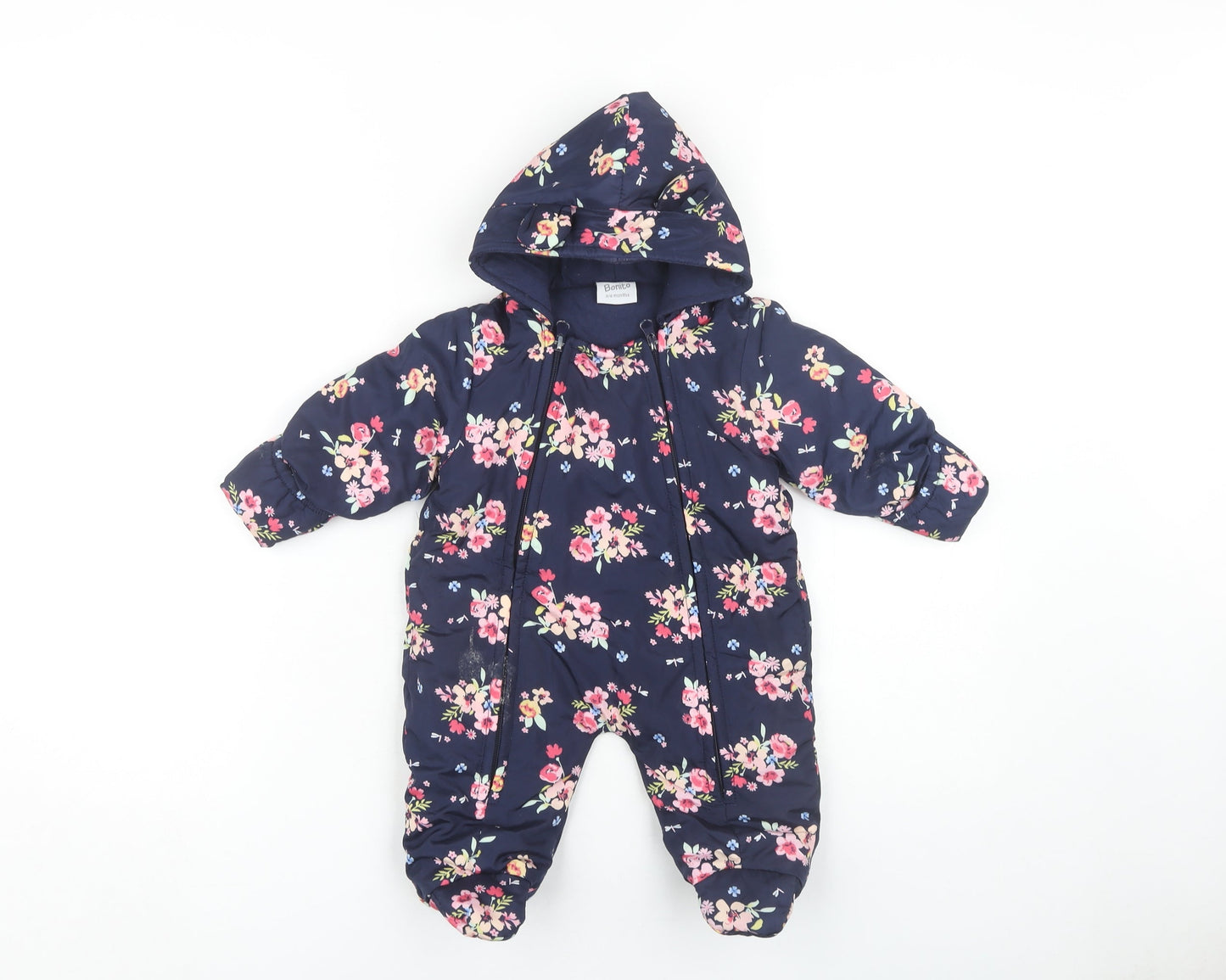 Bonito Unisex Multicoloured Floral Snowsuit 3-6 Months