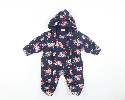 Bonito Unisex Multicoloured Floral Snowsuit 3-6 Months