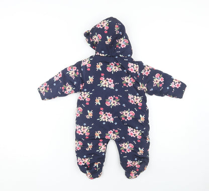 Bonito Unisex Multicoloured Floral Snowsuit 3-6 Months