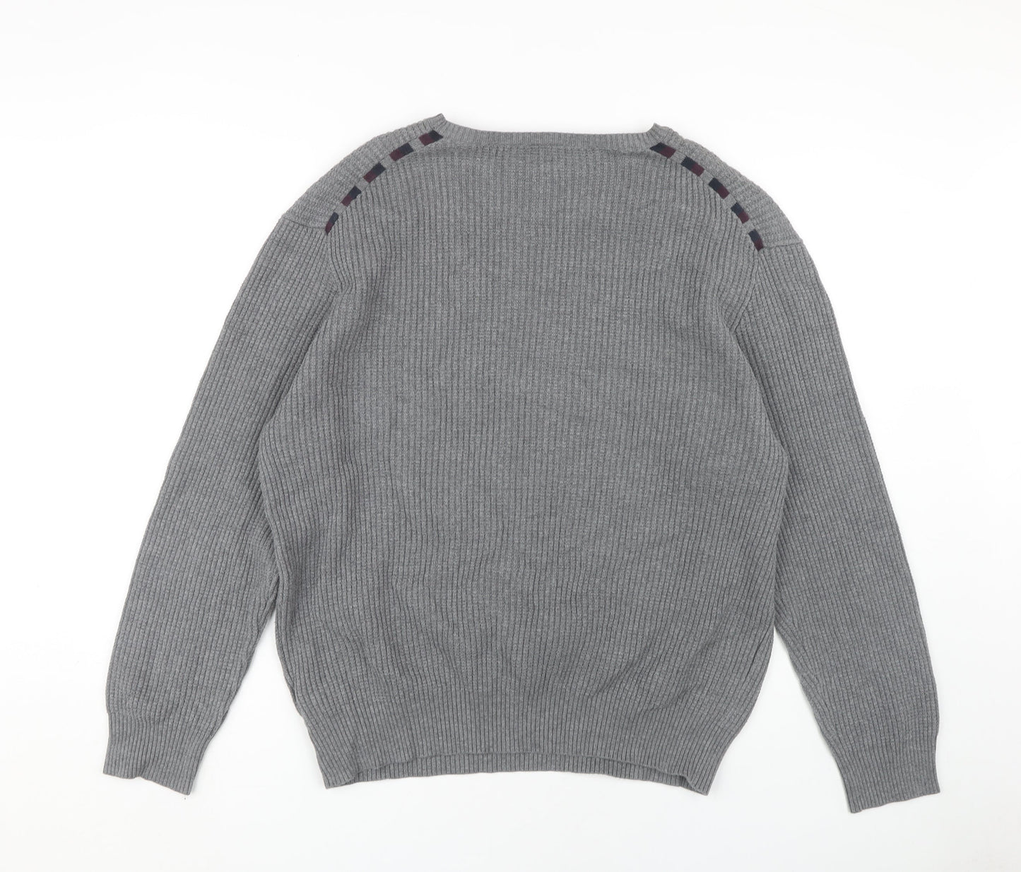 Linea Men's Grey XL Crew Neck Pullover Jumper Knit