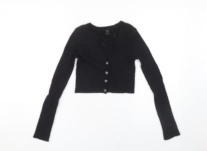 Womens UK Size S No Data Black Cardigan Jumper