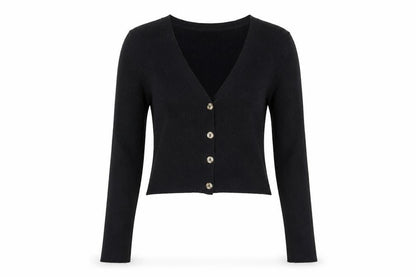 Womens UK Size S No Data Black Cardigan Jumper