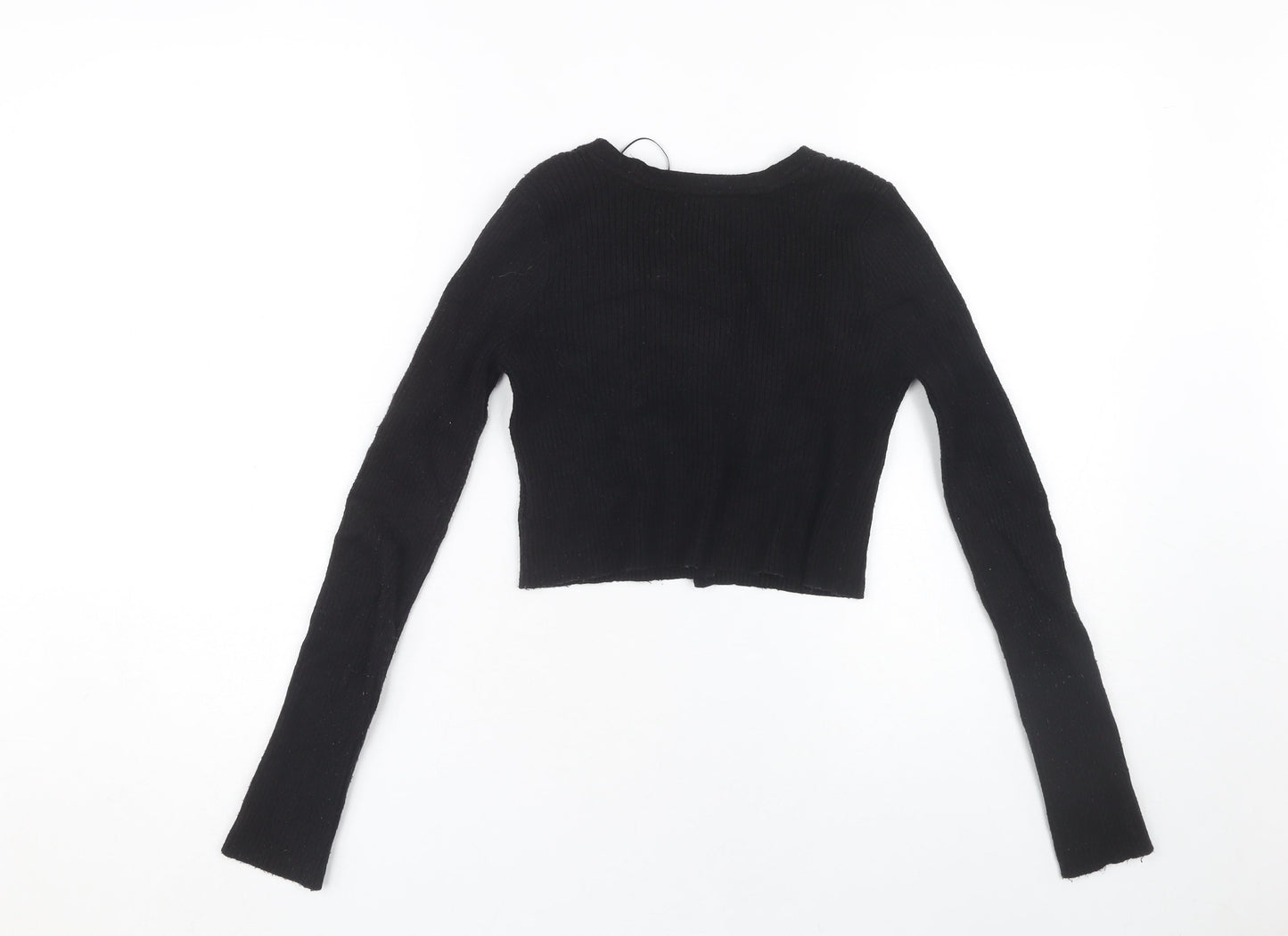 Womens UK Size S No Data Black Cardigan Jumper