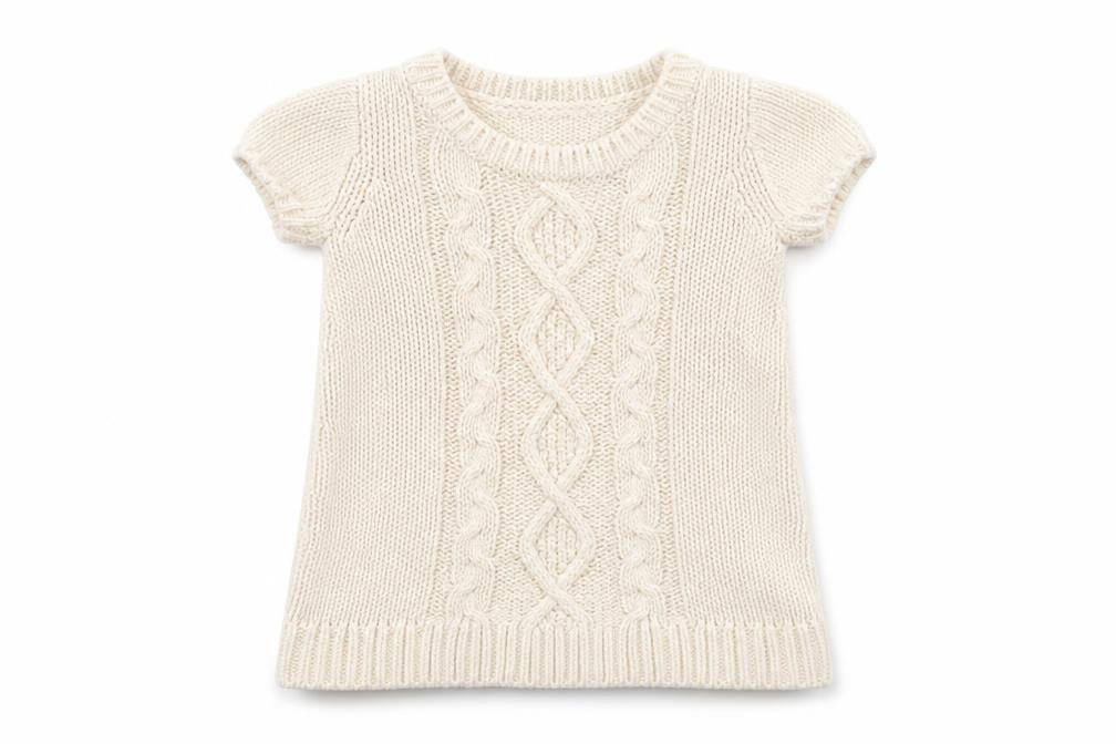 Front view of Baby Gap unisex beige cotton jumper 6-9 months