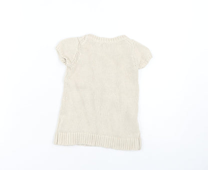 Baby Gap Unisex Beige Cotton Pullover Jumper 6-9 Months