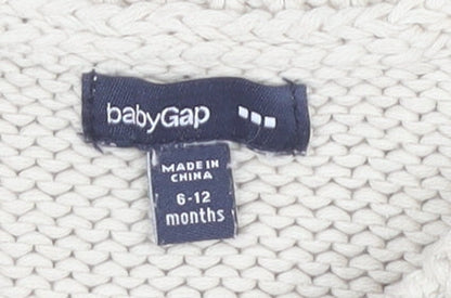Baby Gap Unisex Beige Cotton Pullover Jumper 6-9 Months