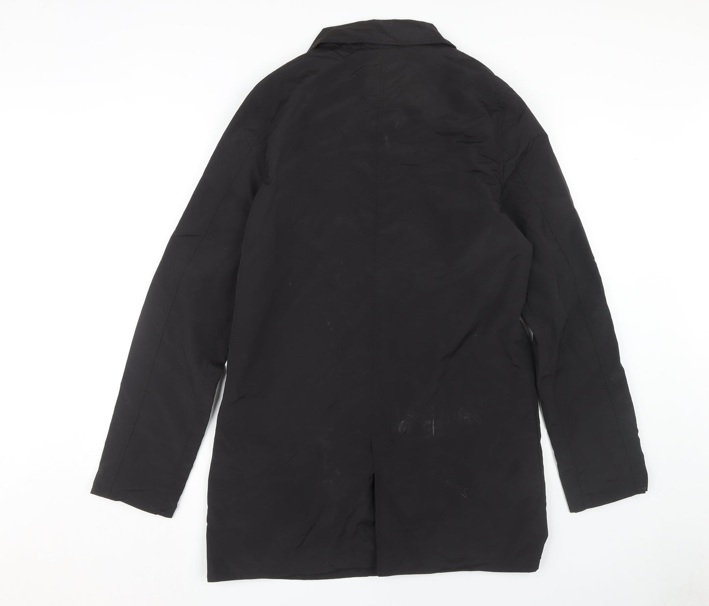 Mens UK Size S Brave Soul Black Overcoat