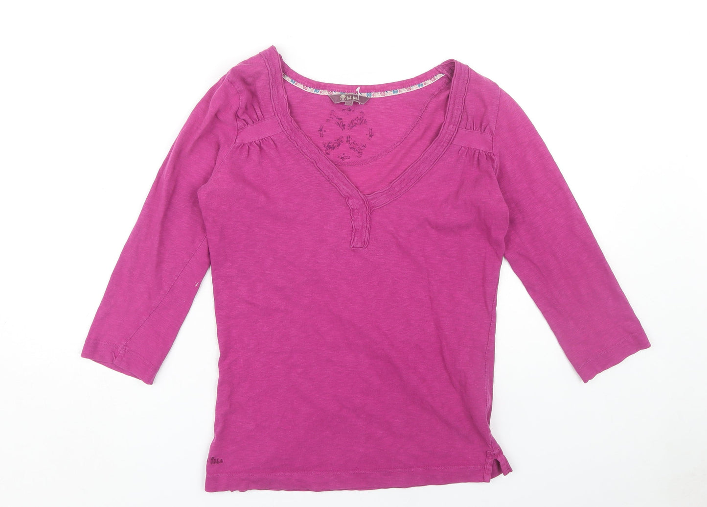 Womens UK Size 10 Fat Face Pink Basic T-Shirt