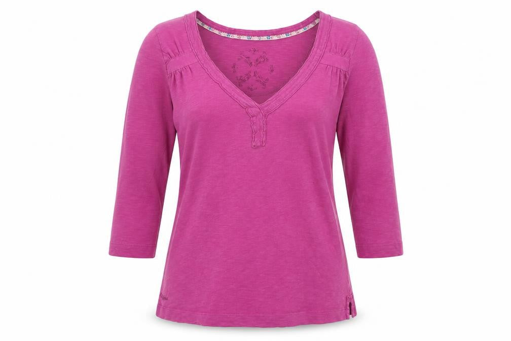 Womens UK Size 10 Fat Face Pink Basic T-Shirt