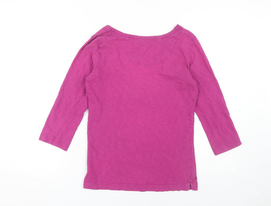 Womens UK Size 10 Fat Face Pink Basic T-Shirt