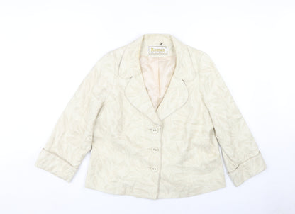 Womens UK Size 16 Roman Originals Ivory Basic Jacket