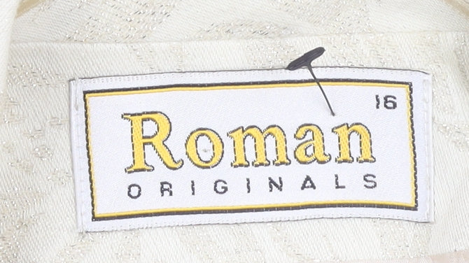 Womens UK Size 16 Roman Originals Ivory Basic Jacket
