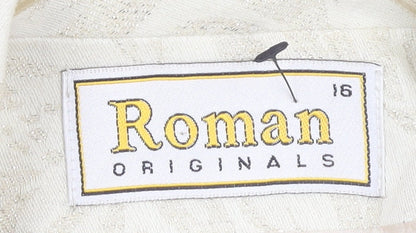 Womens UK Size 16 Roman Originals Ivory Basic Jacket