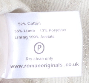 Womens UK Size 16 Roman Originals Ivory Basic Jacket