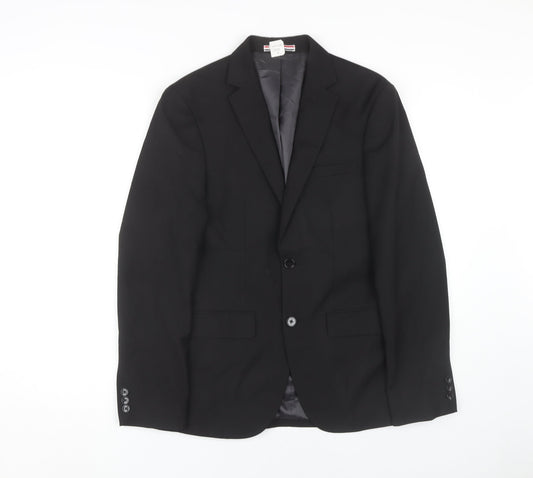 Mens UK Size 36 Moss London Regular Black Suit Jacket