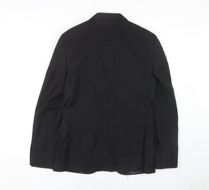 Mens UK Size 36 Moss London Regular Black Suit Jacket