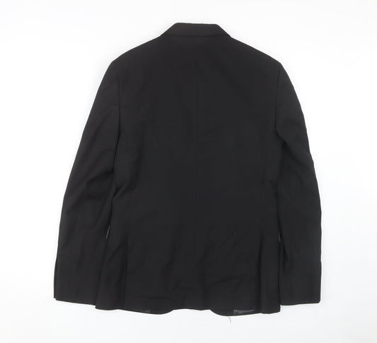 Mens UK Size 36 Moss London Regular Black Suit Jacket
