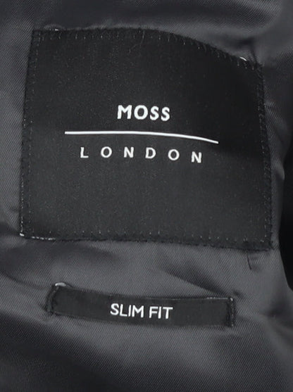 Mens UK Size 36 Moss London Regular Black Suit Jacket