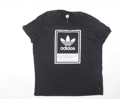 Adidas Men's Black 2XL Graphic Print T-Shirt
