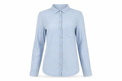 Womens UK Size 10 Fat Face Blue Basic Button-Up