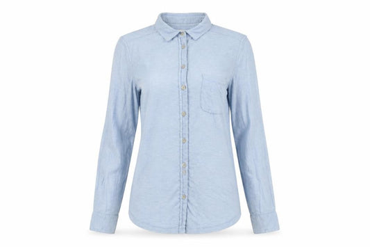 Womens UK Size 10 Fat Face Blue Basic Button-Up