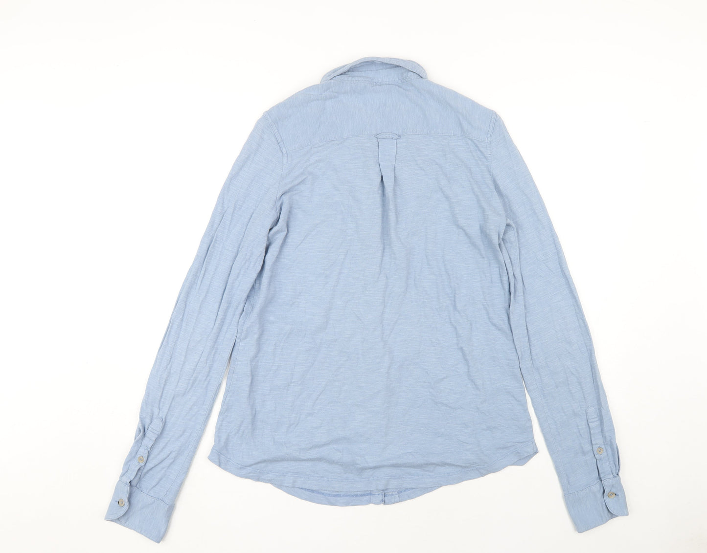 Womens UK Size 10 Fat Face Blue Basic Button-Up