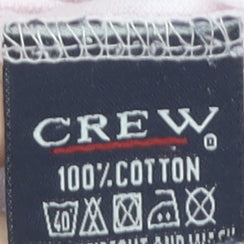 Crew Clothing Co. Men's Pink Polo, Size L, Logo Accent