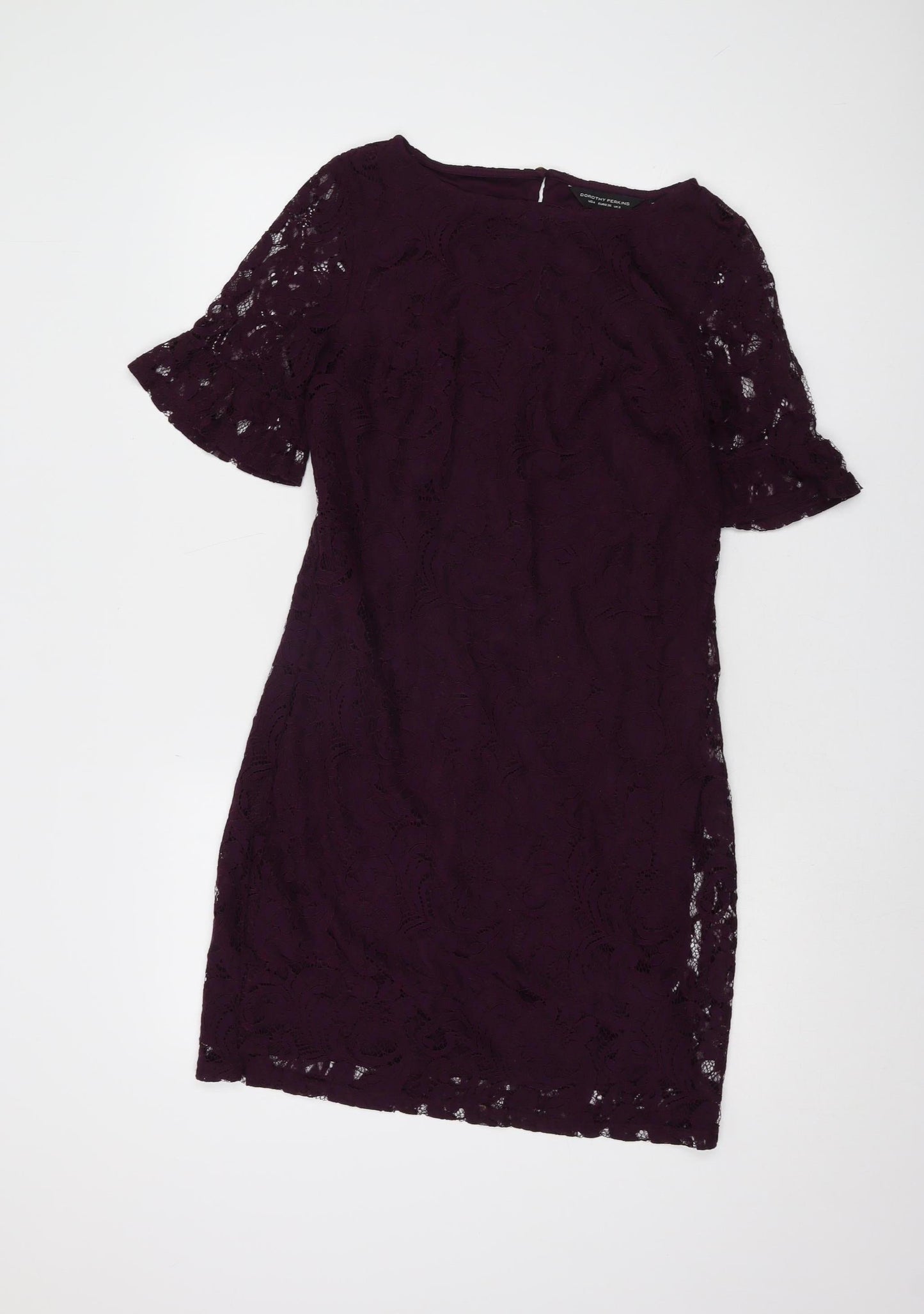 Dorothy Perkins Women's Purple Lace Dress UK 8
