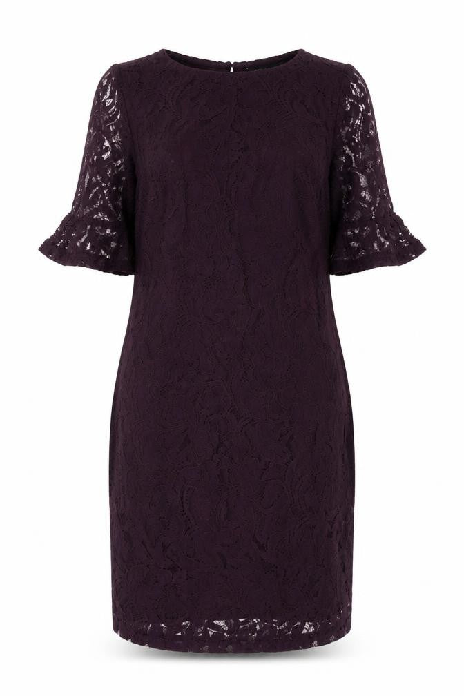 Dorothy Perkins Women's Purple Lace Dress UK 8