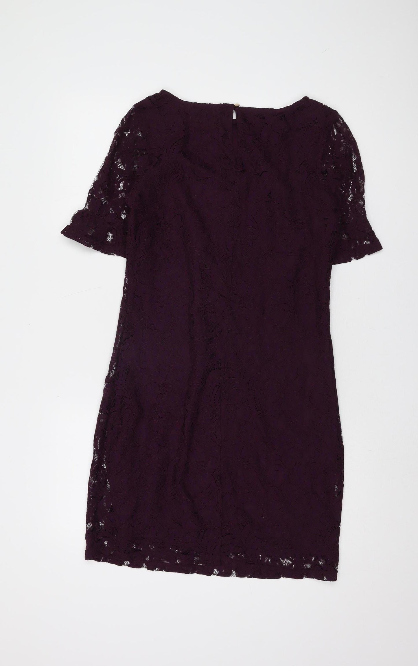 Dorothy Perkins Women's Purple Lace Dress UK 8