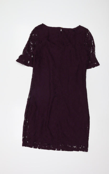 Dorothy Perkins Women's Purple Lace Dress UK 8