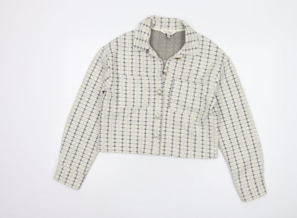 Womens UK Size 10 Miss Selfridge Grey Basic Jacket