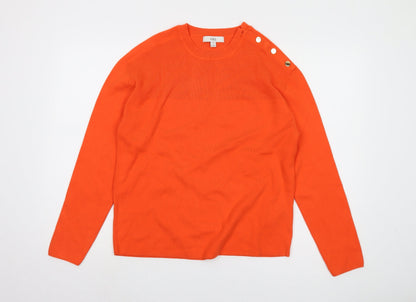 Womens UK Size M Marks and Spencer Orange Pullover Jumper
