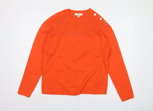 Womens UK Size M Marks and Spencer Orange Pullover Jumper
