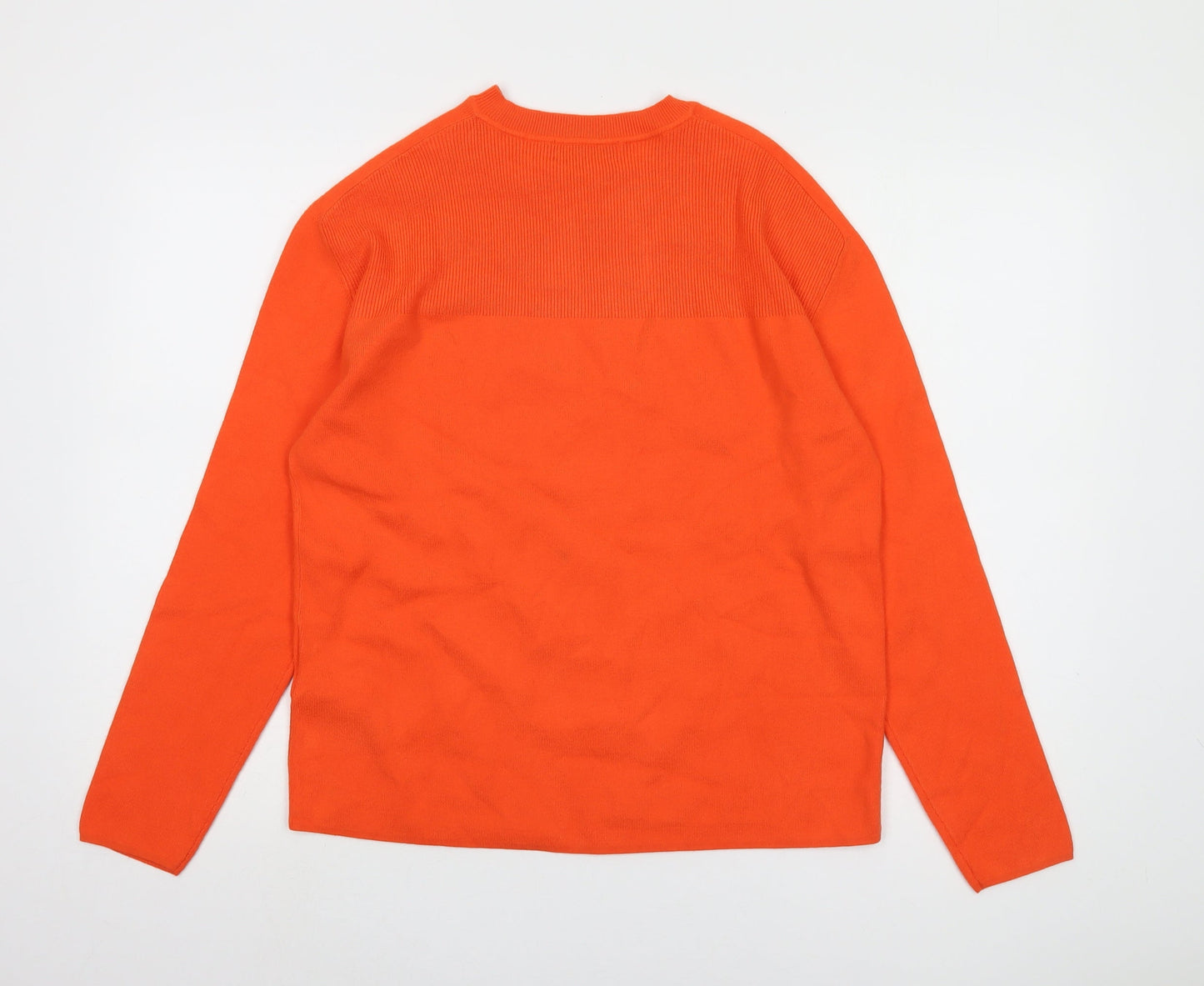 Womens UK Size M Marks and Spencer Orange Pullover Jumper