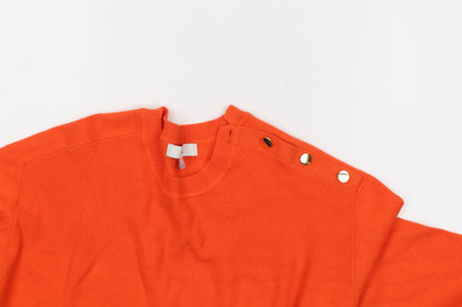 Womens UK Size M Marks and Spencer Orange Pullover Jumper