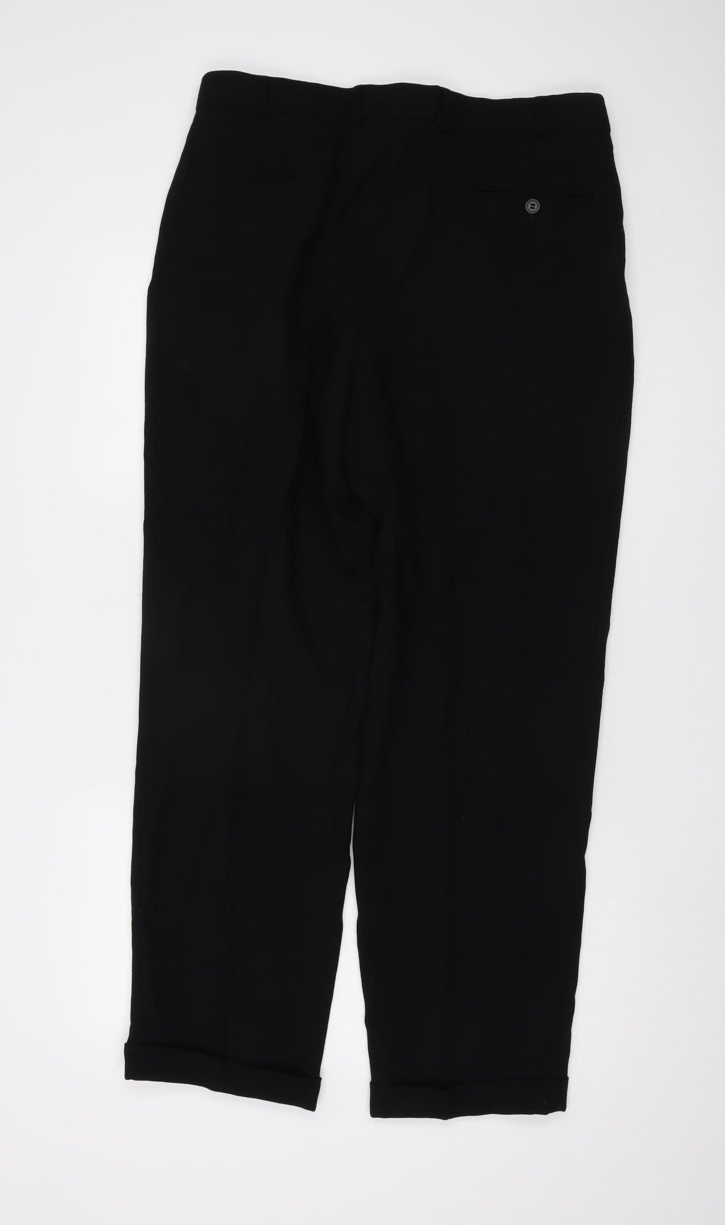Principles Men's Black Wool Dress Trousers 36