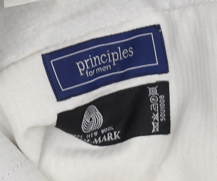 Principles Men's Black Wool Dress Trousers 36