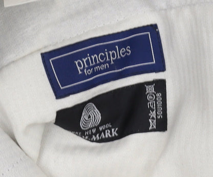 Principles Men's Black Wool Dress Trousers 36